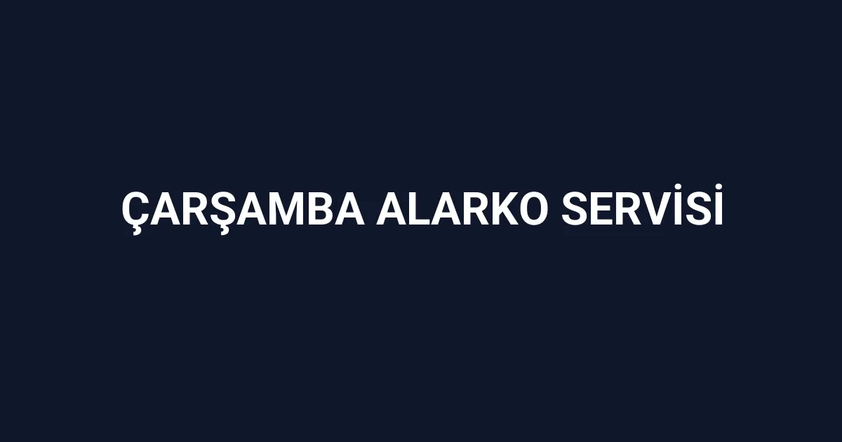 Çarşamba Alarko Servisi